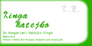 kinga matejko business card